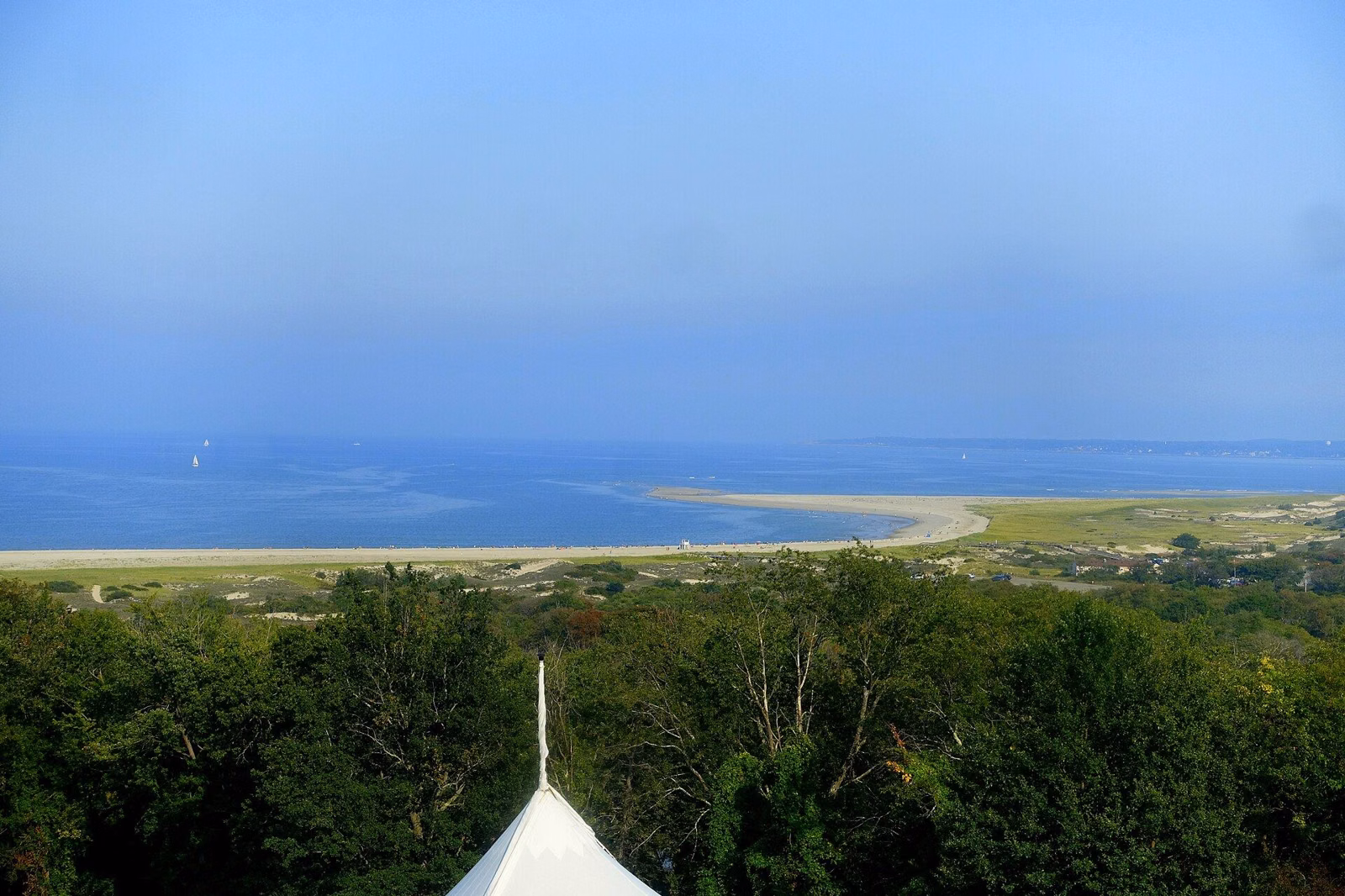 Crane Beach and the Castle Neck dunes seen from the roof of the Great House at Castle Hill, Ipswich